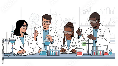 Researchers are studying something in the laboratory