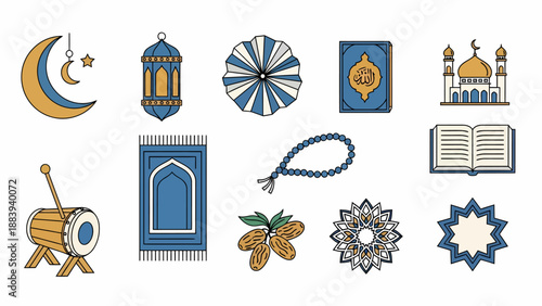 Islamic Symbols and Religious Icons Collection.