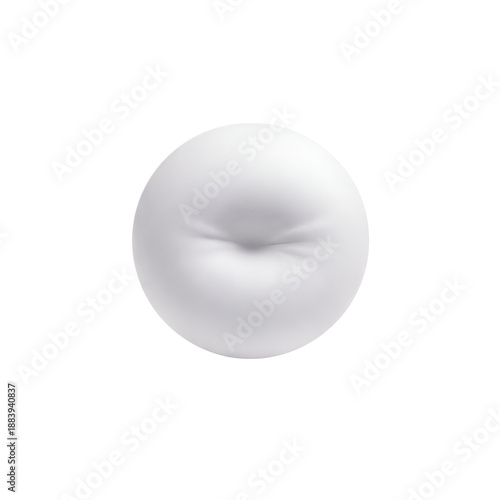 Invisible Pressure Deforming Sphere Isolated Transparent Background