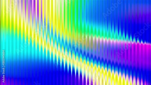 Bright colors move in waves at a digital art display