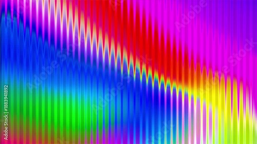Colorful patterns shift and change in bright light at an art installation