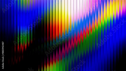 Colorful wave patterns create visual effects in dark background