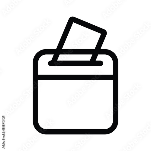 Ballot box icon isolated on white background