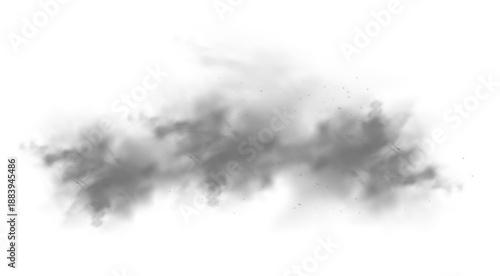 abstract smoke cloud fog effect isolated on transparent background