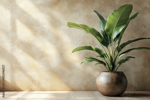 Empty room interior background. 3d rendering, Generative AI