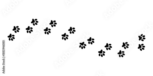 Pet paw icon, paw icon, footprint, vector illustration