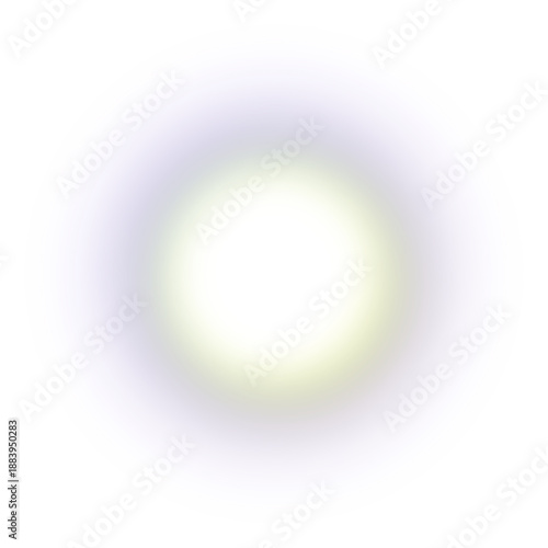 Photos Bright white light orb with soft glow on transparent background