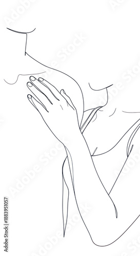 Woman Applying Perfume to Wrist.