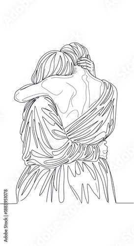 Couple Embracing Each Other Tenderly.