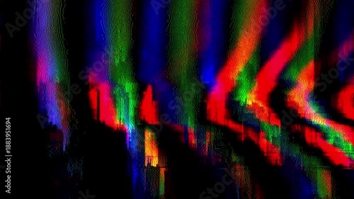 RGB Animated glitch packed with gritty industrial elements, data mosh artifacts, and cyberpunk aesthetics. Perfect for tech-driven visuals and dark atmospheres.