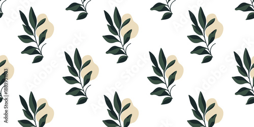 seamless stylish designer leaves pattern for modern decor
