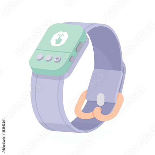 Smartwatch with health and fitness tracking feature connected to smartphone