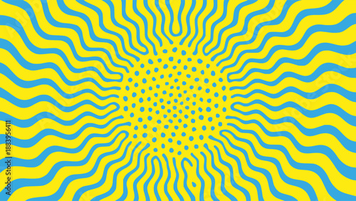 abstract psychedelic fractal background flat color vector illustration template design