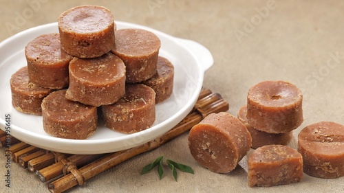 Canvastavla Brown sugar, palm sugar, gula jawa or gula aren