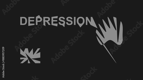 Depression mental illness concept vector art image