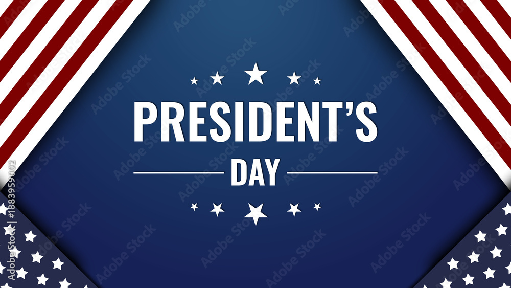 Obraz premium Celebration and recognition of Presidents Day in the United States