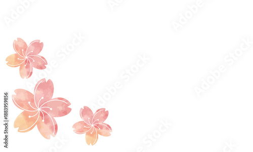 かわいい桜の花フレーム　ベクター