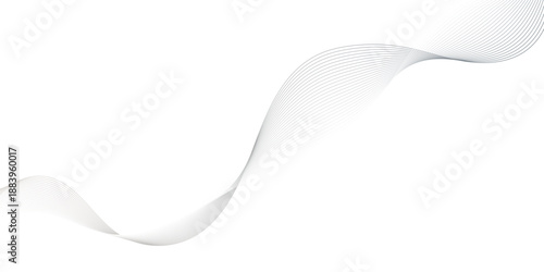 Fotografie abstract wave line with connecting dots and lines on a dark background, Technology, data science, geometric border pattern, Abstract wave element for design