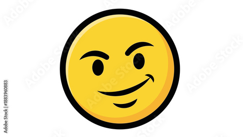 Winking Smiley Face Emoji with Mischievous Expression
