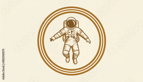 Astronaut in Space Suit Floating Freely 1.