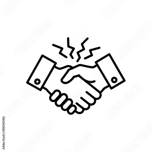 Handshake symbolizing partnership and agreement between two parties in a professional setting