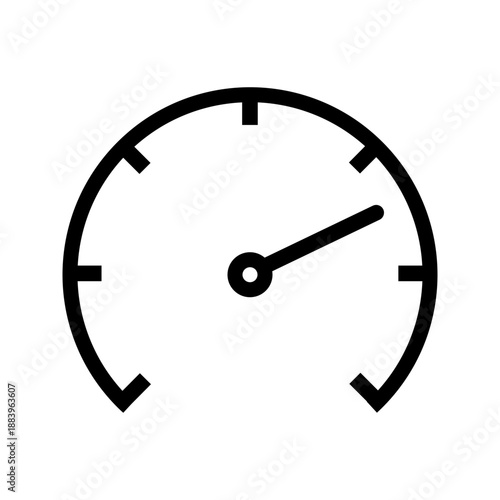 Speedometer icon vector image. Suitable for mobile apps, web apps and print media.