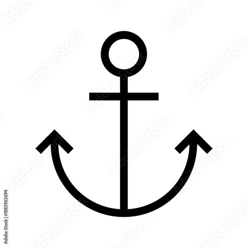 Anchor icon vector image. Suitable for mobile apps, web apps and print media.