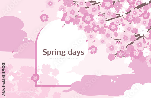 봄 꽃 감성 프레임 백그라운드 02
