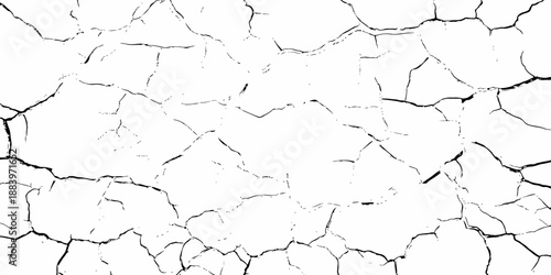 digital wall grunge and dust pattern surface Cracked white wall texture design element white background.
