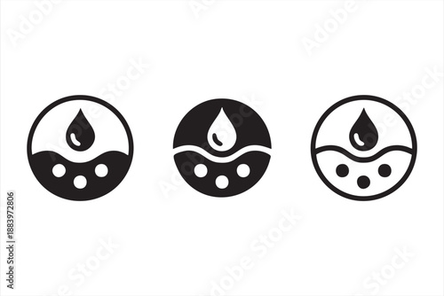 Skincare Liquid Icons for Cosmetic Product Dashboards