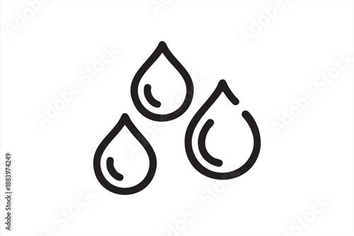 Minimal Water Drop Symbol for Weather and Climate Interfaces