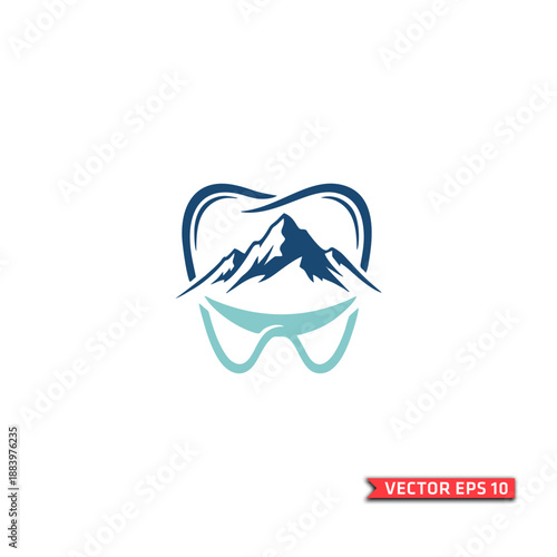 Mountain Dental Care Vector Logo