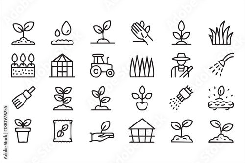Smart Agriculture UI Icons for Farm Management Apps