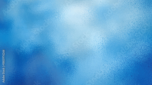 Clear liquid water drops create an abstract blue bubble pattern on a cold winter surface for a nature inspired wallpaper background design