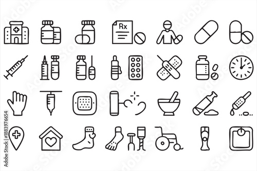 Medical UI Icons for Healthcare Apps and Dashboards