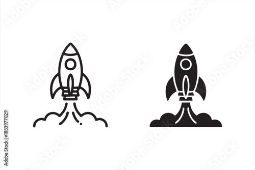 Innovation Launch Rocket UI Icon for Digital Products