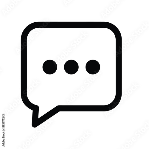 Speech bubble icon - Clipart, Glyph and solid icon set, Flat Design Icon, line icon set, Flat Vector icon, icon, Editable stroke icon, Modern icon collection