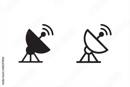 Satellite Communication UI Icon for Network Monitoring Platforms