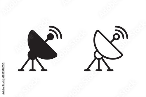 Space Communication Signal UI Icon for Network Systems