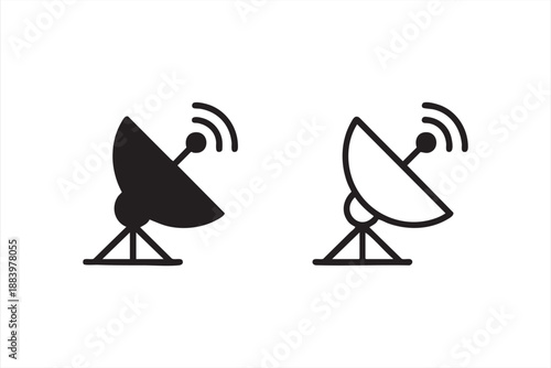 Antenna Satellite Communication UI Icon for Technology Systems