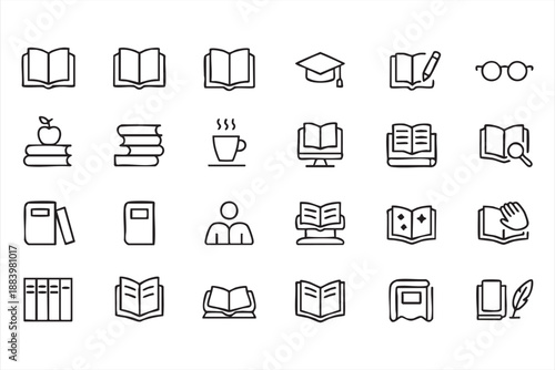 Education and Learning Line Icons for Academic UI Design