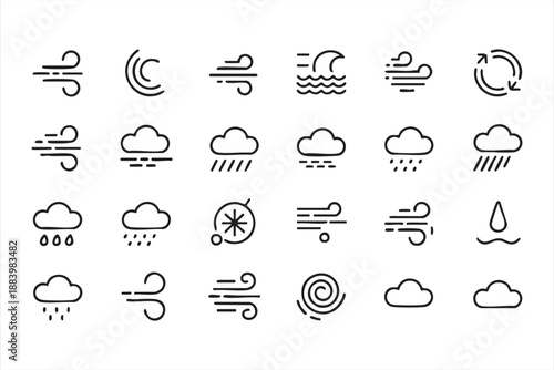 Minimal Weather Icons For Forecast Dashboards And Apps