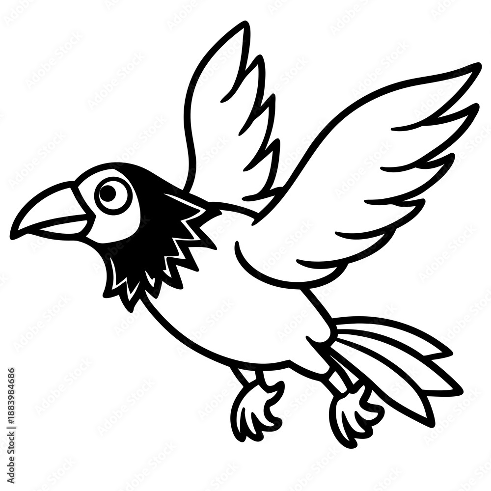 Obraz premium eagle cartoon isolated on white