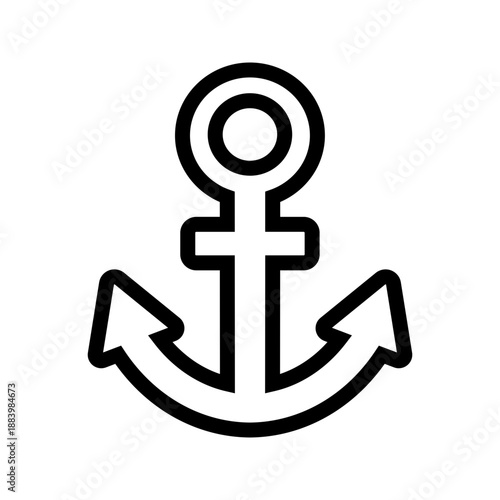 Anchor icon vector image. Suitable for mobile apps, web apps and print media.