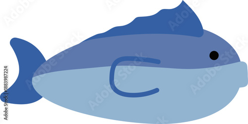 shark cartoon isolated on white