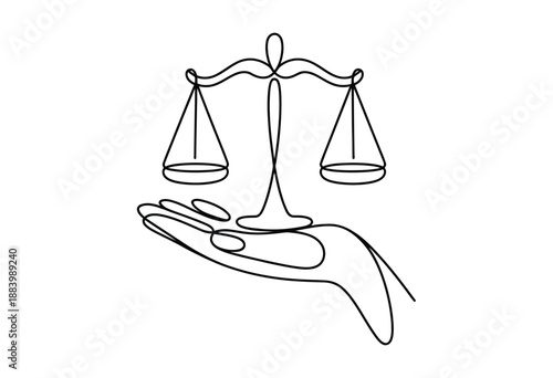 A hand holding a scale of justice, symbolizing balance and fairness in law and equality.