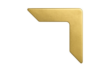 Golden frame corner bracket design with transparent background