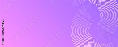 Abstract vector circle lines on pink and purple background. Geometric stripe line art design for poster, brochure, cover, website, header, web banner, eps10