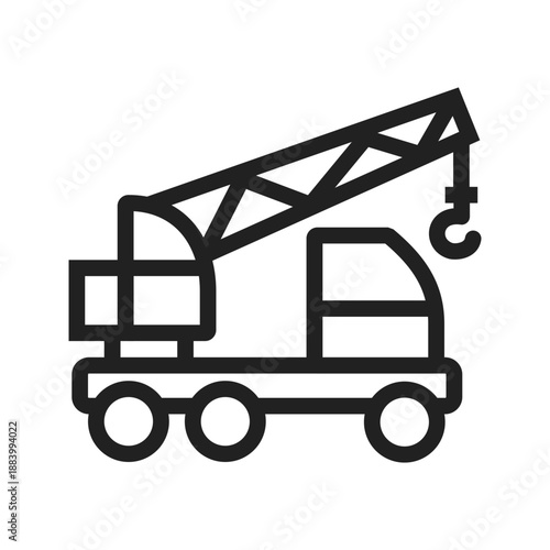 Crane icon vector image. Suitable for mobile apps, web apps and print media.