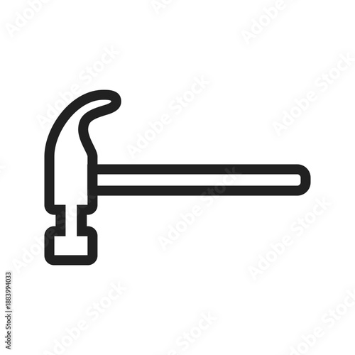 Hammer icon vector image. Suitable for mobile apps, web apps and print media.